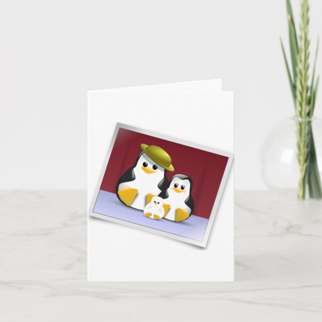 Cartão Happy Penguins Note Cards (Frente)