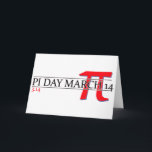 Cartão Happy Pi Day March 14<br><div class="desc">Celebrate Pi Day this year with a nice serif style banner that shows the world you appreciate this mathematical wonder in ways that the common man can only dream of. 3.14 is a magic number!</div>