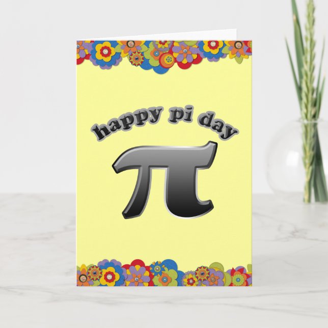 Cartão Happy Pi Day | Pi Symbol for Math Nerds March 14 (Frente)