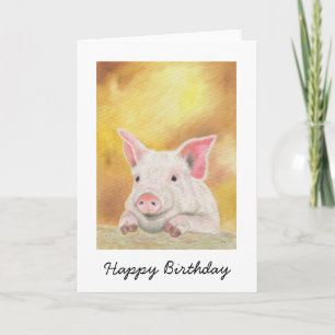 Cartão Happy Piglet Birthday Card