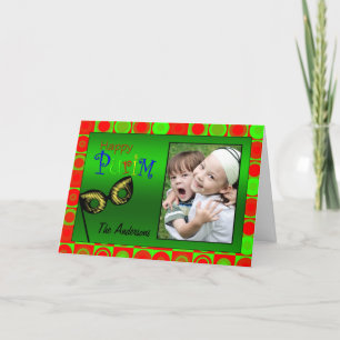 Cartão Happy Purim Bright Circles Card