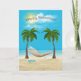 Cartão Happy Retirement Beach Hammock