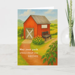 Cartão Happy Retirement Card Quiet Countryside Scene