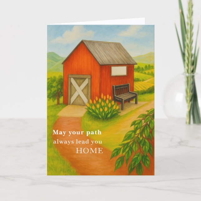 Cartão Happy Retirement Card Quiet Countryside Scene (Frente)