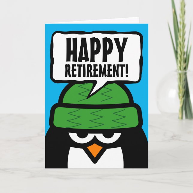 Cartão Happy Retirement funny bird custom greeting card (Frente)