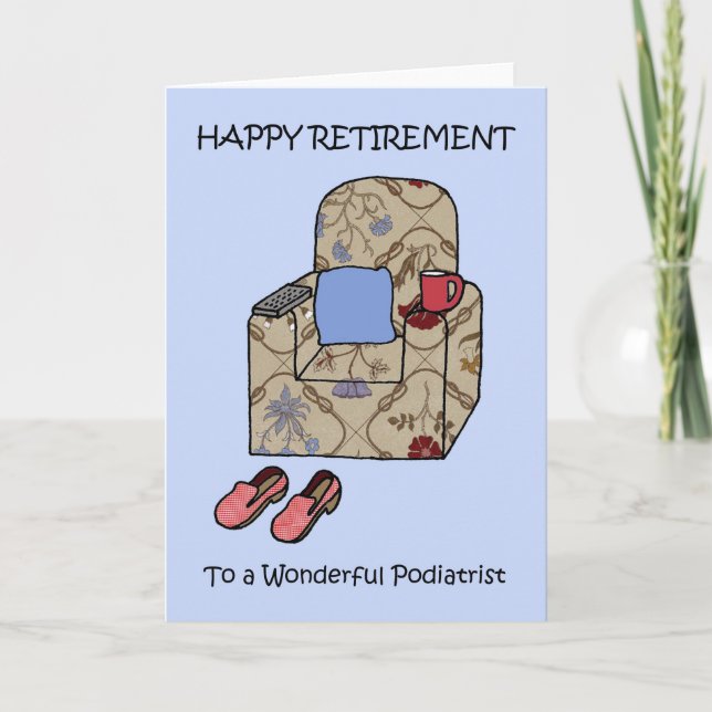 Cartão Happy Retirement to Podiatrist. (Frente)