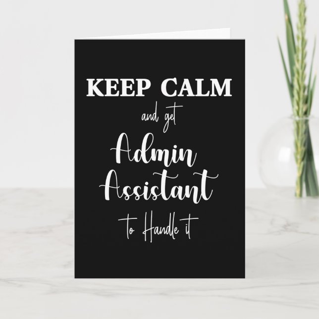 Cartão Happy Secretary day. Administrative professional (Frente)