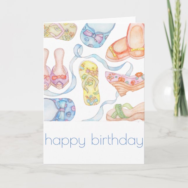 Cartão Happy shoes birthday card (Frente)