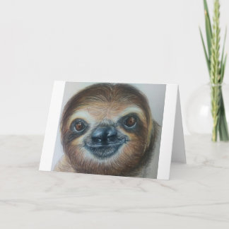 Cartão HAPPY SLOTH GREETINGS CARD!sloths animal