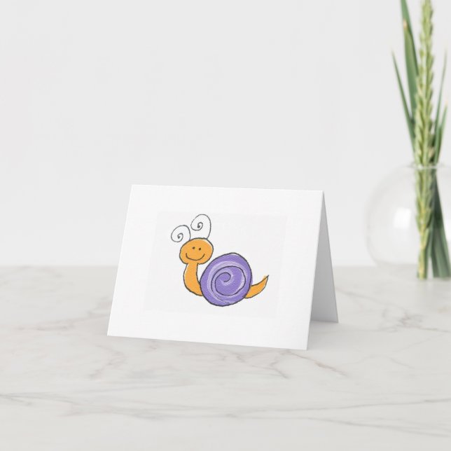 Cartão Happy Snail notecard (Frente)