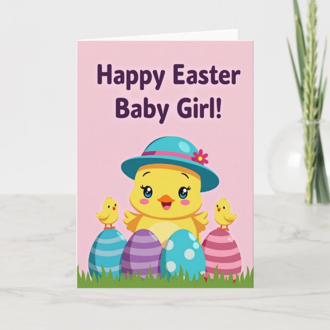 Cartão Happy Spring Chick Greeting Card (Frente)