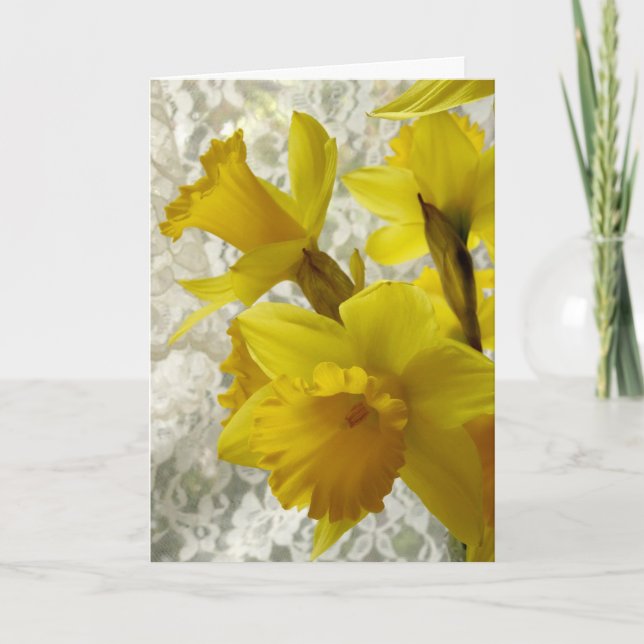 Cartão HAPPY SPRING!!  Daffodil Card (Frente)
