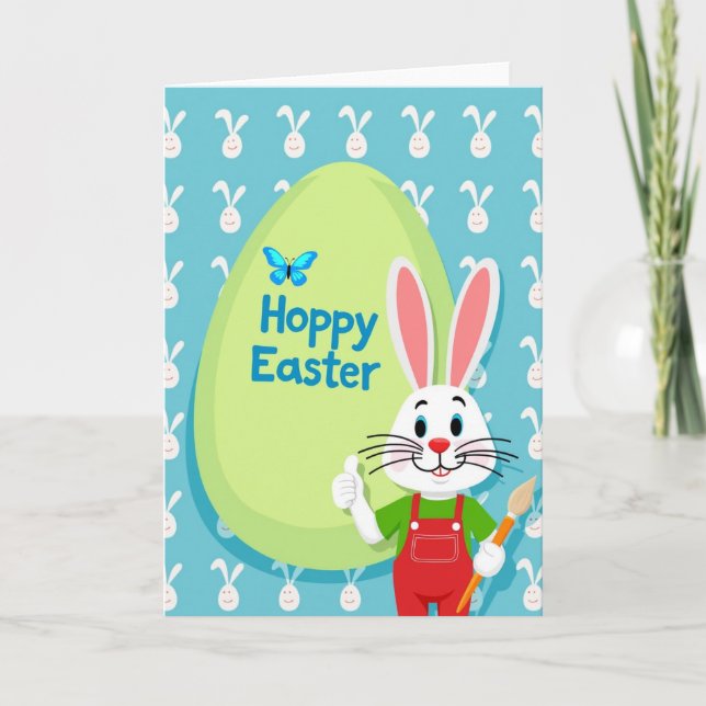 Cartão Happy Spring Rabbit Art Card (Frente)