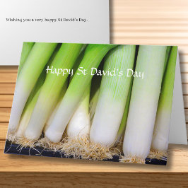 Cartão Happy St David's Day Welsh Leeks Personalized