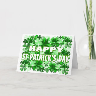 Cartão Happy St. Patrick’s Day Clover Field