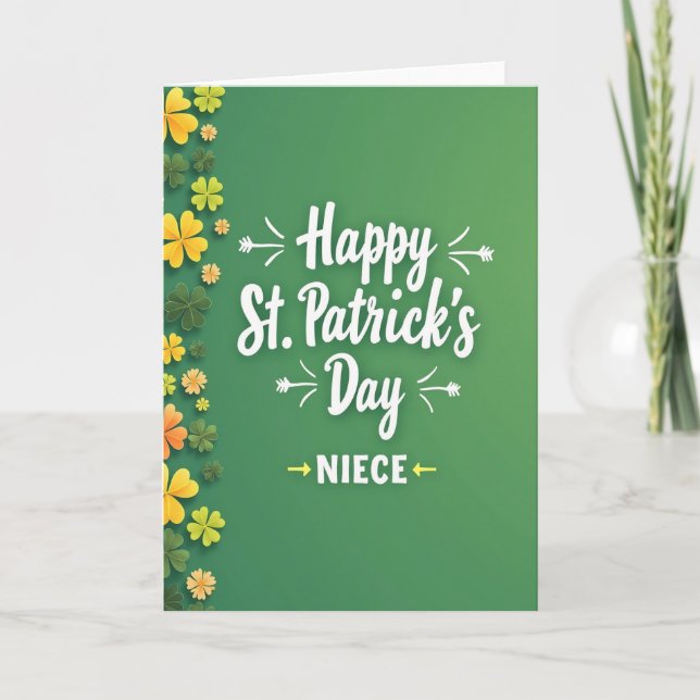 Cartão Happy St Patricks Day Niece Card (Frente)
