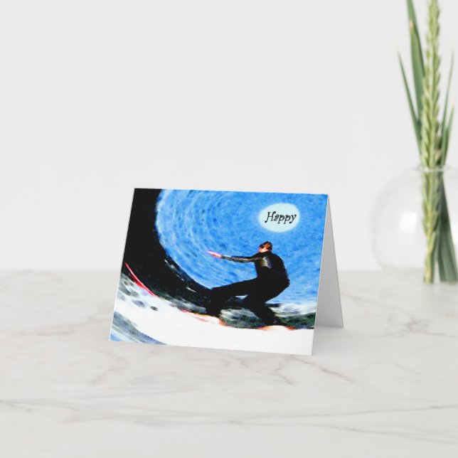 Cartão Happy Surfer Birthday (Frente)