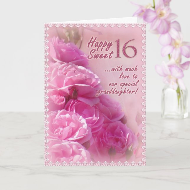 Cartão Happy Sweet 16 Birthday Card (Orquídea)