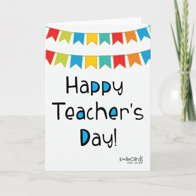 Cartão Happy Teacher's Day (Frente)