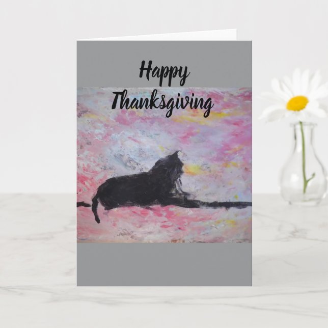 Cartão Happy Thanksgiving Blank Greeting Card (Planta pequena)