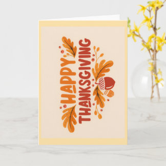 Cartão Happy Thanksgiving Greeting Card