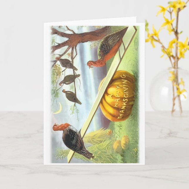 Cartão Happy Thanksgiving Greeting Card (Flor Amarela)