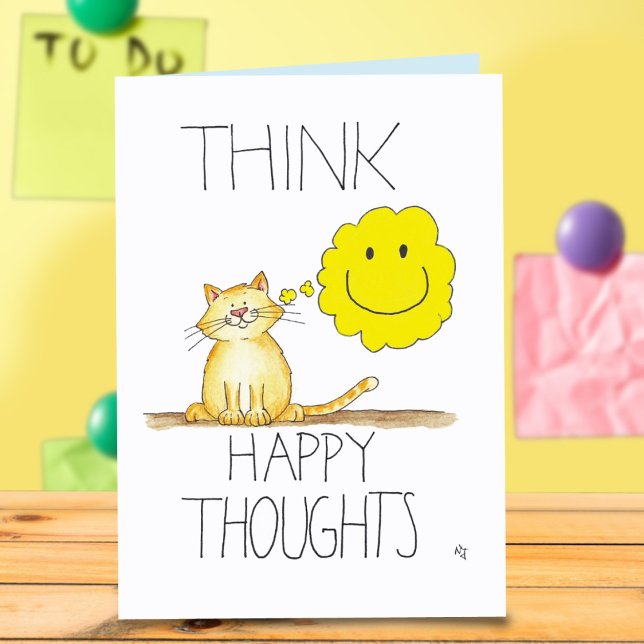 Cartão HAPPY THOUGHTS greeting card by Nicole Janes (Criador carregado)