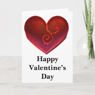 Cartão Happy Valentine’s Day Card with Red Heart Love