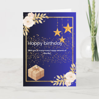 Cartão Happy Valentine’s Day Elegant Red & Gold Heart Car