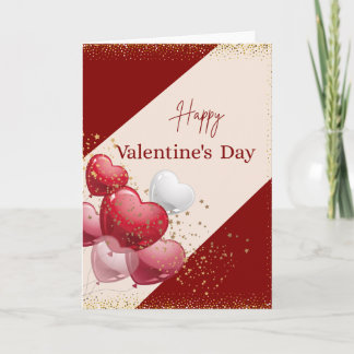 Cartão Happy Valentine’s Day Romantic Heart Greeting Card