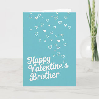 Cartão Happy Valentines Brother Hearts Card