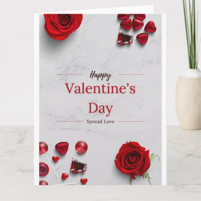 Cartão Happy Valentine's Day (Frente)