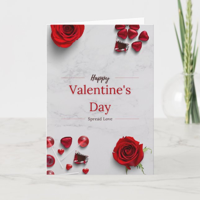 Cartão Happy Valentine's Day (Frente)