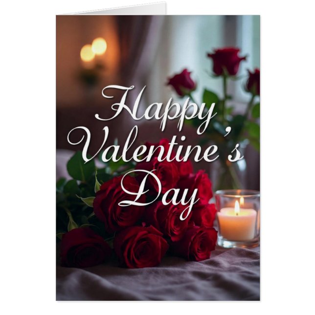 Cartão Happy Valentine's Day (Frente)