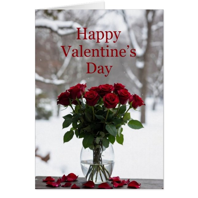 Cartão Happy Valentine's Day (Frente)