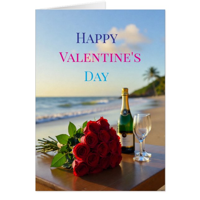 Cartão Happy Valentine's Day (Frente)