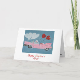 Cartão Happy Valentine's Day Doggie Folded Greeting Card