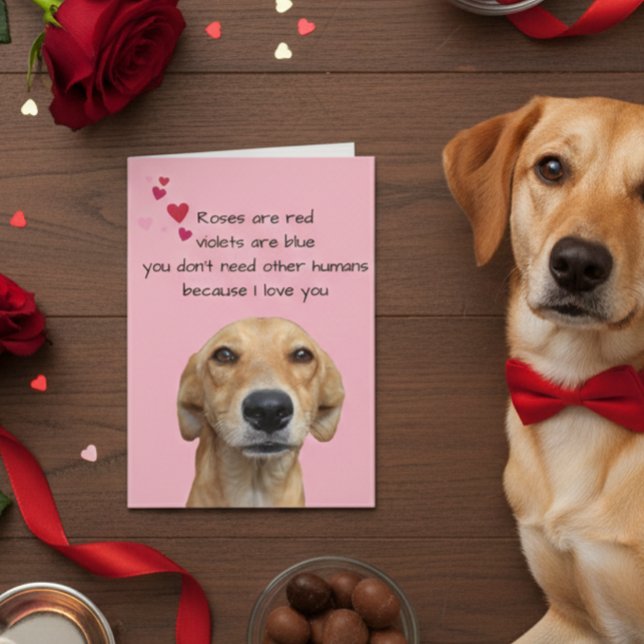 Cartão Happy Valentine's Day From The Dog Lover (Criador carregado)