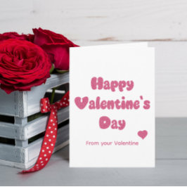 Cartão Happy Valentine's Day Glitter