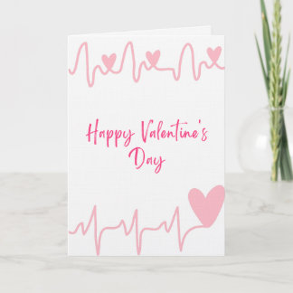 Cartão Happy Valentine's Day Heartbeat Design