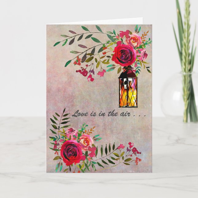 Cartão Happy Valentine's Day Stunning Floral Card 2 (Frente)