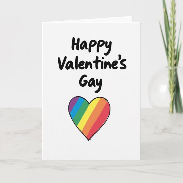 Cartão Happy Valentines Gay Card (Frente)