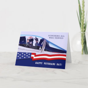 Cartão Happy Veterans Day Custom Greeting Cards
