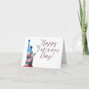Cartão Happy Veterans Day (liberty bokeh)