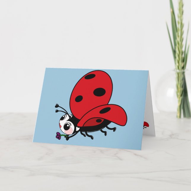 Cartão Happy Wings Ladybug  (Frente)