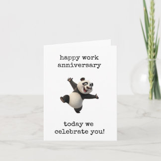 Cartão Happy Work Anniversary, Celebrate You, Panda Bear