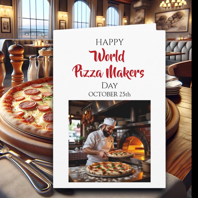 Cartão Happy World Pizza Makers Day  | October 25th (Criador carregado)