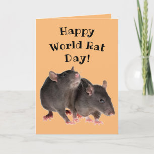Cartão Happy World Rat Day! - April 4th