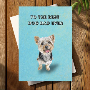 Cartão Happy Yorkshire Terrier Best Dog Pai Dia de os pai