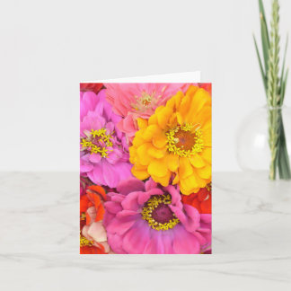 Cartão Happy Zinnias Blank Note Card